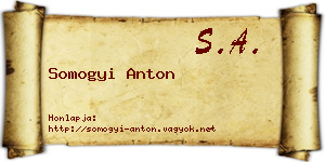 Somogyi Anton névjegykártya
